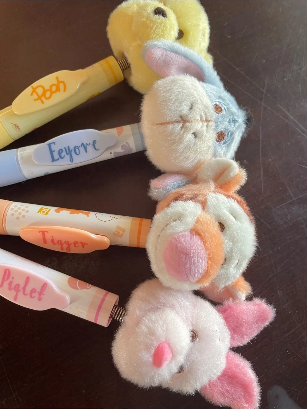 Plush Pens Set of four- Disney’s Pooh, Eeyore, Tigger, Piglet